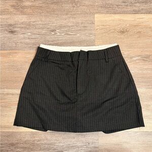 MICAS Dark Grey Pinstripe Mini Skort